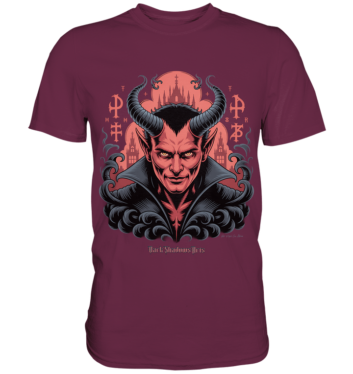 Infernal Sovereign – Dämonische Macht in Gothic - Rot - Premium Shirt | Unisex - Shirts | Dark Shadows Arts
