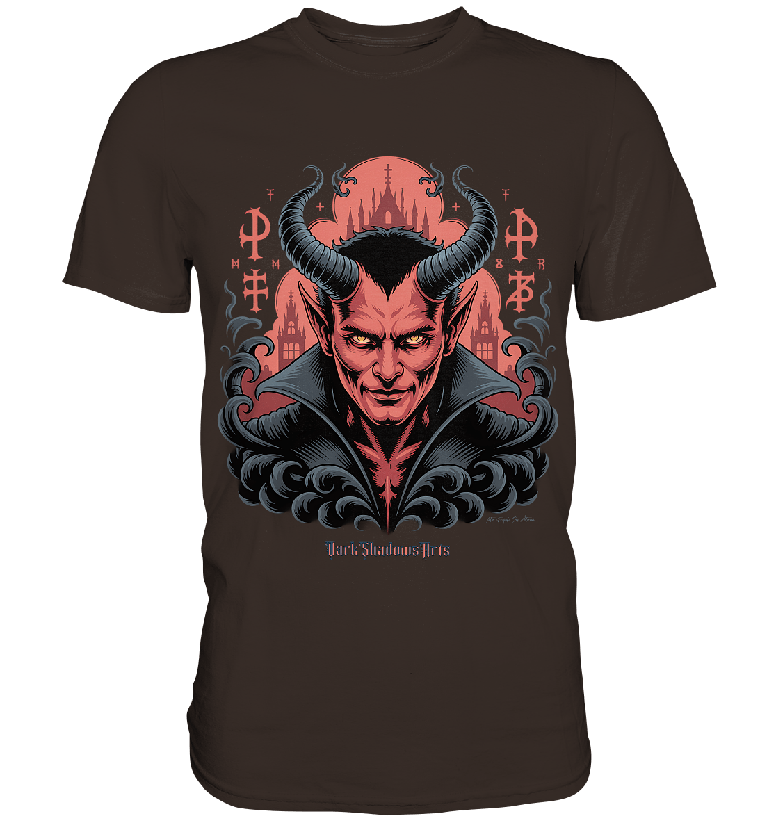 Infernal Sovereign – Dämonische Macht in Gothic - Rot - Premium Shirt | Unisex - Shirts | Dark Shadows Arts