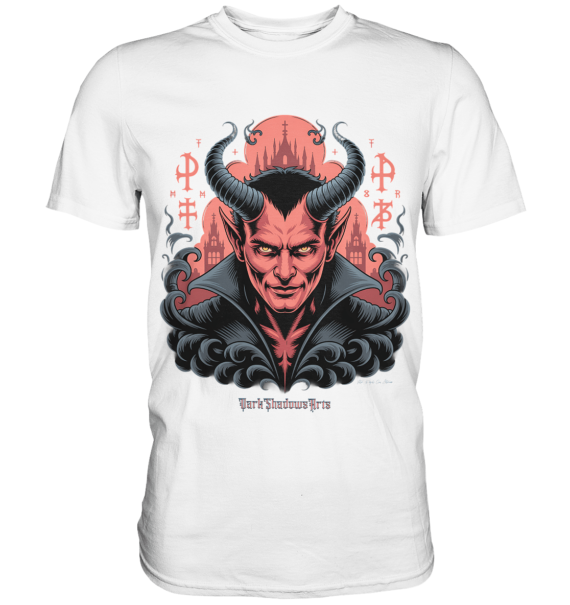 Infernal Sovereign – Dämonische Macht in Gothic - Rot - Premium Shirt | Unisex - Shirts | Dark Shadows Arts