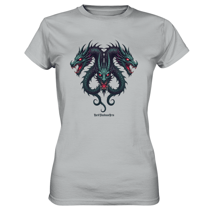 Infernal Trinity - Intertwined Dragon Heads - Ladies Premium Shirt | Lady - Shirts | Dark Shadows Arts