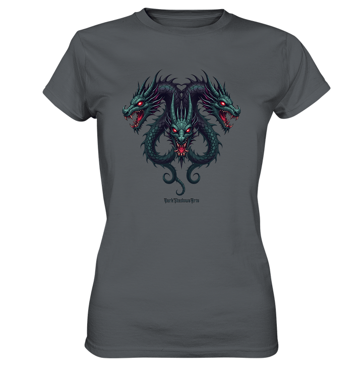 Infernal Trinity - Intertwined Dragon Heads - Ladies Premium Shirt | Lady - Shirts | Dark Shadows Arts