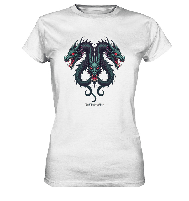 Infernal Trinity - Intertwined Dragon Heads - Ladies Premium Shirt | Lady - Shirts | Dark Shadows Arts