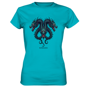 Infernal Trinity - Intertwined Dragon Heads - Ladies Premium Shirt | Lady - Shirts | Dark Shadows Arts
