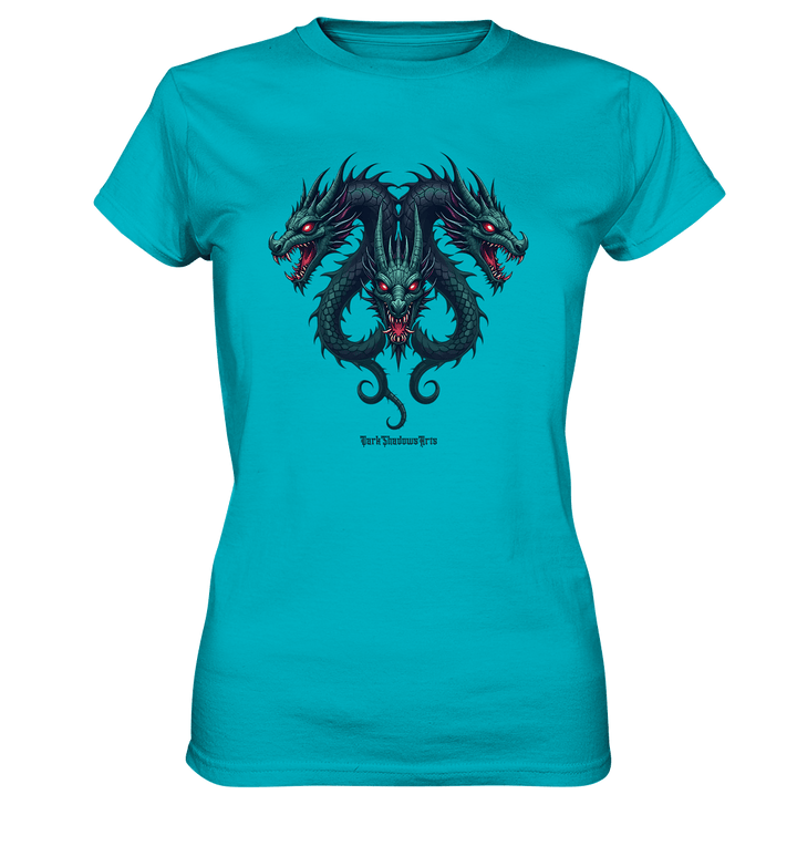 Infernal Trinity - Intertwined Dragon Heads - Ladies Premium Shirt | Lady - Shirts | Dark Shadows Arts