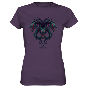 Infernal Trinity - Intertwined Dragon Heads - Ladies Premium Shirt | Lady - Shirts | Dark Shadows Arts