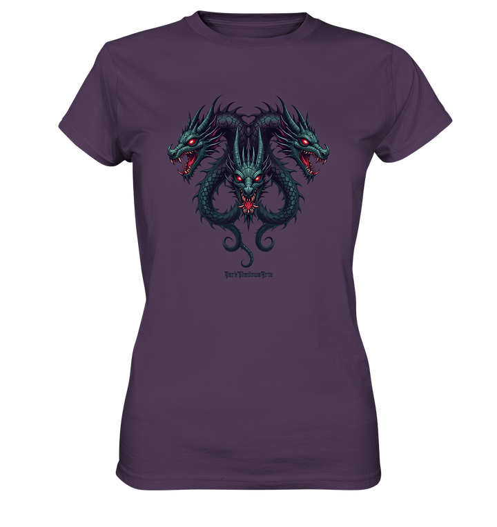 Infernal Trinity - Intertwined Dragon Heads - Ladies Premium Shirt | Lady - Shirts | Dark Shadows Arts