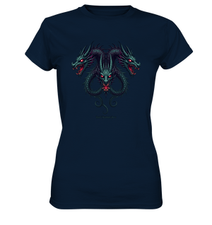 Infernal Trinity - Intertwined Dragon Heads - Ladies Premium Shirt | Lady - Shirts | Dark Shadows Arts
