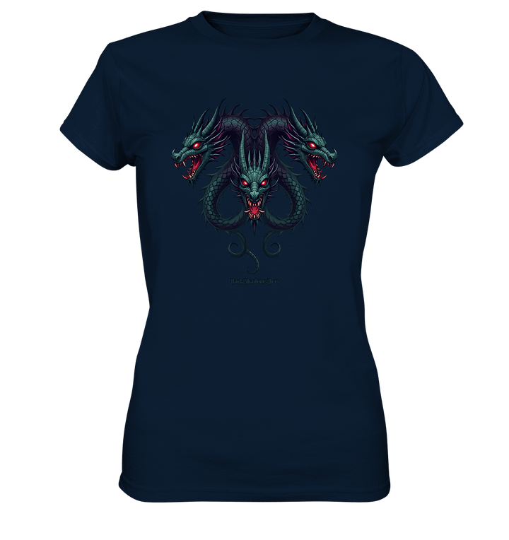 Infernal Trinity - Intertwined Dragon Heads - Ladies Premium Shirt | Lady - Shirts | Dark Shadows Arts