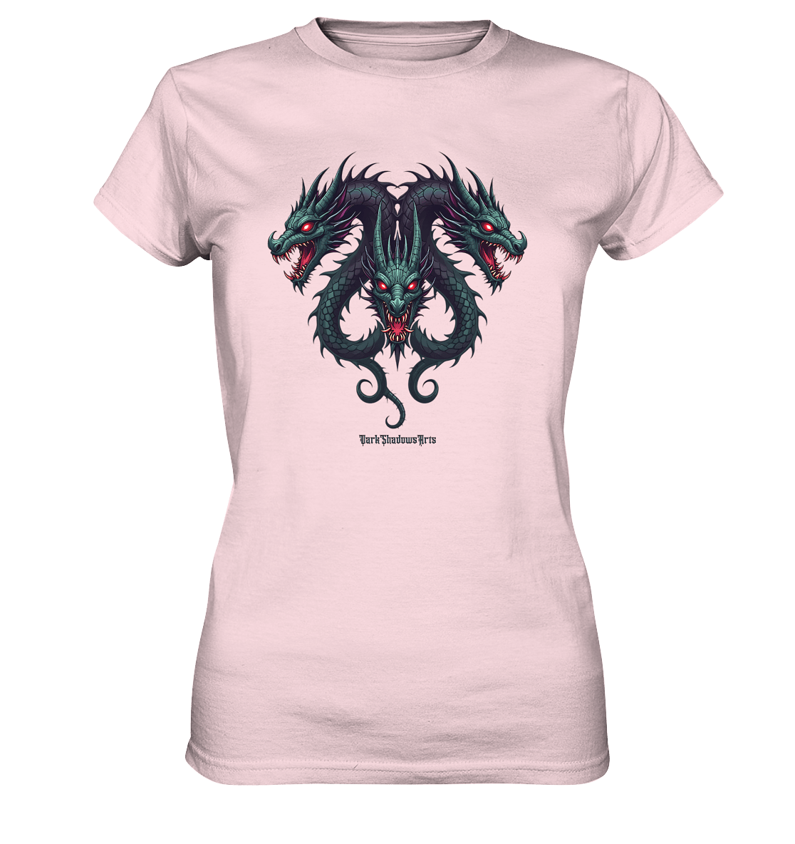 Infernal Trinity - Intertwined Dragon Heads - Ladies Premium Shirt | Lady - Shirts | Dark Shadows Arts