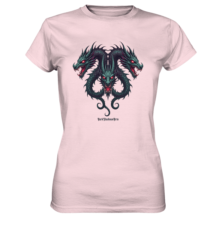 Infernal Trinity - Intertwined Dragon Heads - Ladies Premium Shirt | Lady - Shirts | Dark Shadows Arts