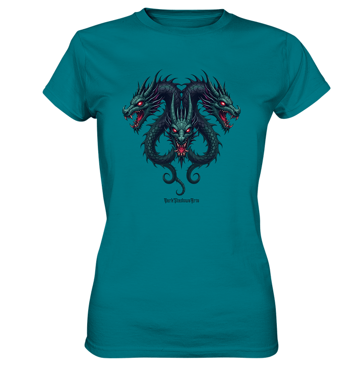 Infernal Trinity - Intertwined Dragon Heads - Ladies Premium Shirt | Lady - Shirts | Dark Shadows Arts