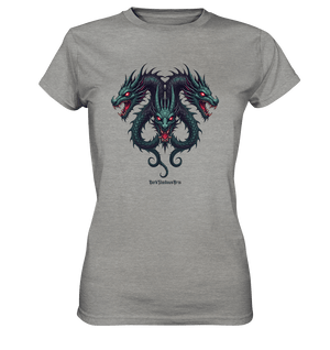 Infernal Trinity - Intertwined Dragon Heads - Ladies Premium Shirt | Lady - Shirts | Dark Shadows Arts