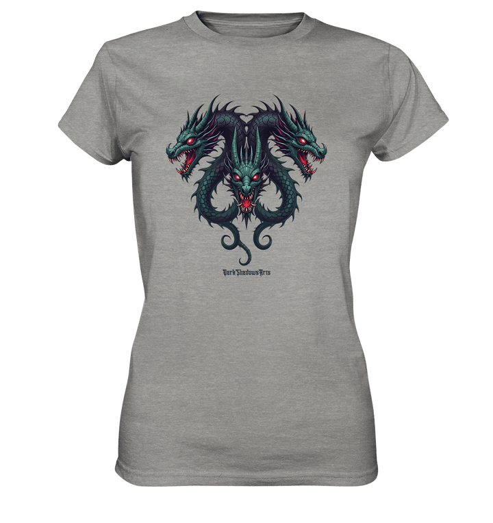 Infernal Trinity - Intertwined Dragon Heads - Ladies Premium Shirt | Lady - Shirts | Dark Shadows Arts