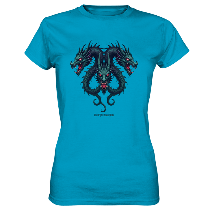 Infernal Trinity - Intertwined Dragon Heads - Ladies Premium Shirt | Lady - Shirts | Dark Shadows Arts