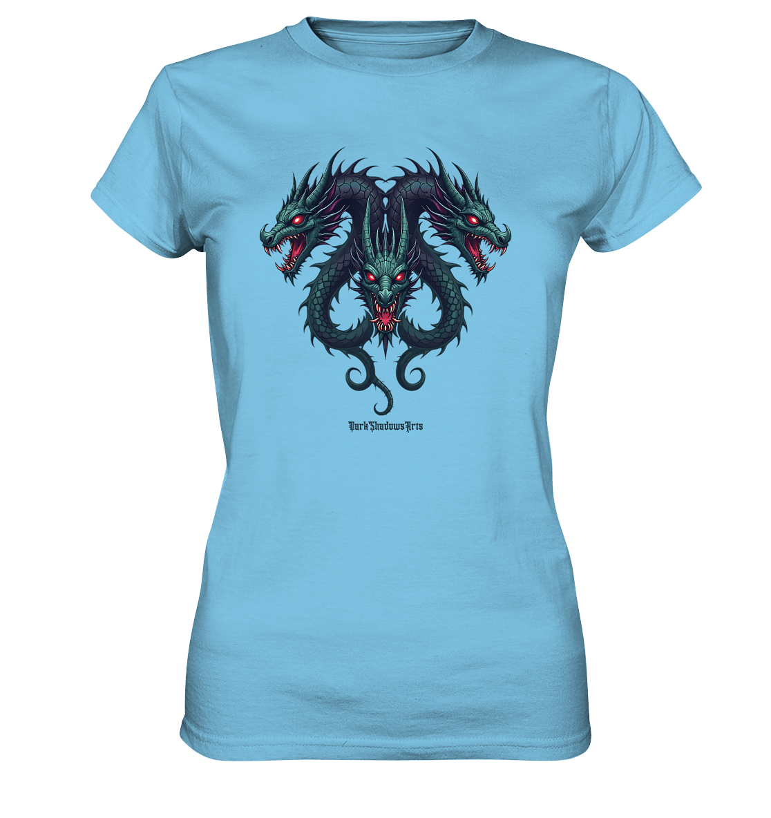 Infernal Trinity - Intertwined Dragon Heads - Ladies Premium Shirt | Lady - Shirts | Dark Shadows Arts
