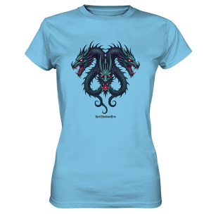 Infernal Trinity - Intertwined Dragon Heads - Ladies Premium Shirt | Lady - Shirts | Dark Shadows Arts