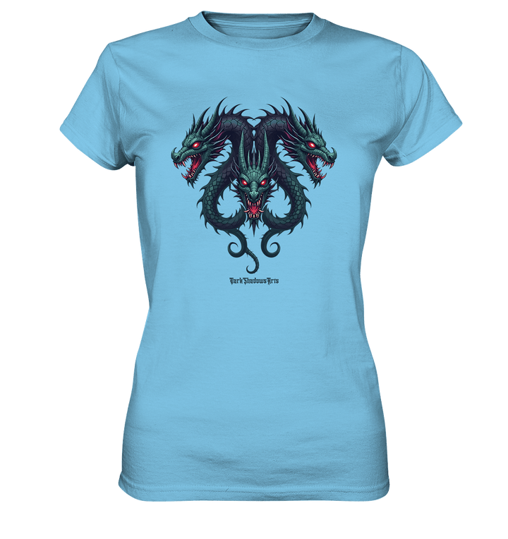 Infernal Trinity - Intertwined Dragon Heads - Ladies Premium Shirt | Lady - Shirts | Dark Shadows Arts