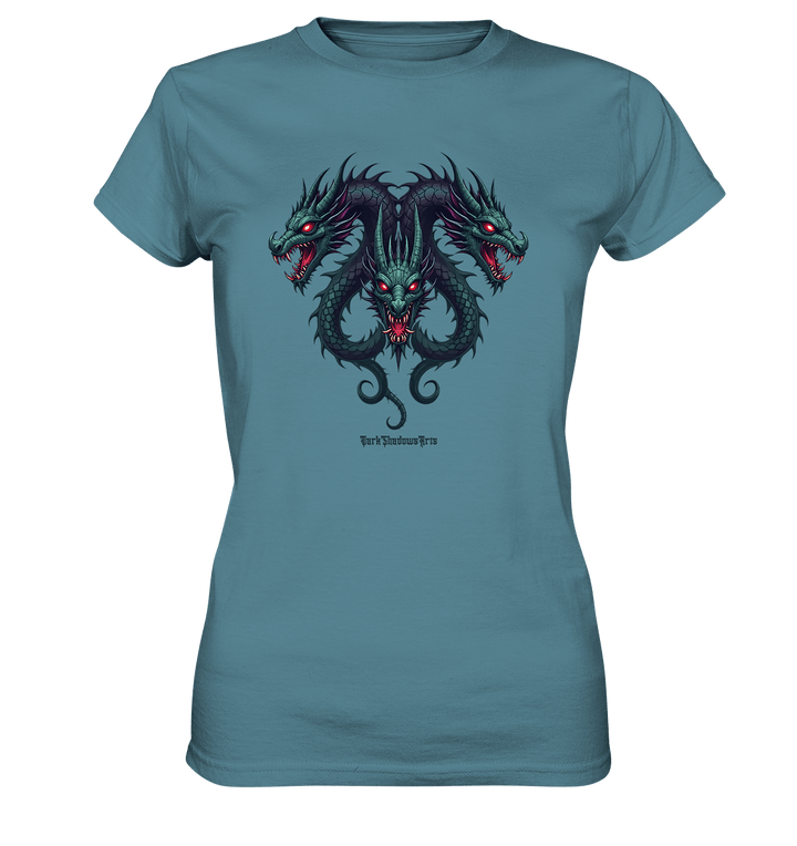 Infernal Trinity - Intertwined Dragon Heads - Ladies Premium Shirt | Lady - Shirts | Dark Shadows Arts