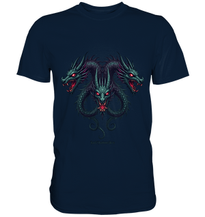 Infernal Trinity - Intertwined Dragon Heads - Premium Shirt | Unisex - Shirts | Dark Shadows Arts