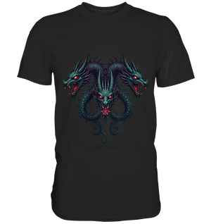 Infernal Trinity - Intertwined Dragon Heads - Premium Shirt | Unisex - Shirts | Dark Shadows Arts