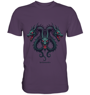 Infernal Trinity - Intertwined Dragon Heads - Premium Shirt | Unisex - Shirts | Dark Shadows Arts
