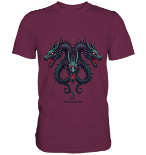 Infernal Trinity - Intertwined Dragon Heads - Premium Shirt | Unisex - Shirts | Dark Shadows Arts