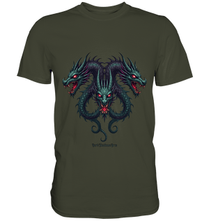 Infernal Trinity - Intertwined Dragon Heads - Premium Shirt | Unisex - Shirts | Dark Shadows Arts