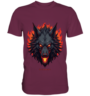 Inferno Howl - The Fiery Wolf - Premium Shirt | Unisex - Shirts | Dark Shadows Arts