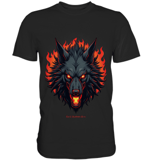 Inferno Howl - The Fiery Wolf - Premium Shirt | Unisex - Shirts | Dark Shadows Arts