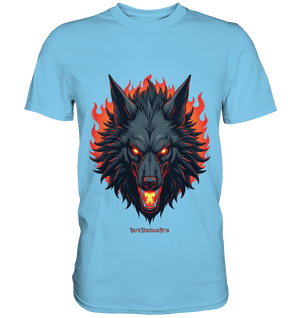 Inferno Howl - The Fiery Wolf - Premium Shirt | Unisex - Shirts | Dark Shadows Arts