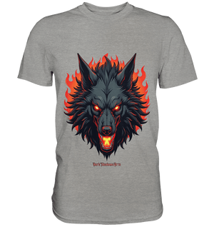 Inferno Howl - The Fiery Wolf - Premium Shirt | Unisex - Shirts | Dark Shadows Arts