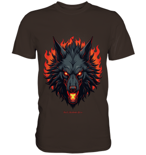 Inferno Howl - The Fiery Wolf - Premium Shirt | Unisex - Shirts | Dark Shadows Arts