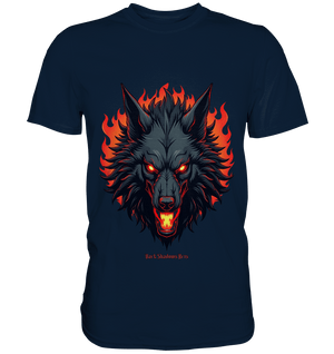 Inferno Howl - The Fiery Wolf - Premium Shirt | Unisex - Shirts | Dark Shadows Arts