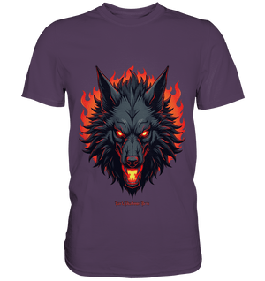Inferno Howl - The Fiery Wolf - Premium Shirt | Unisex - Shirts | Dark Shadows Arts