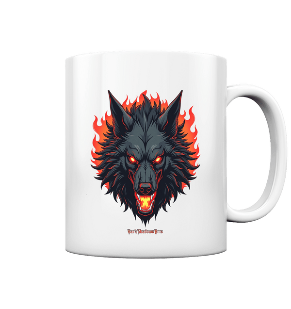 Inferno Howl - The Fiery Wolf - Tasse glossy | Trinkgefäße | Dark Shadows Arts