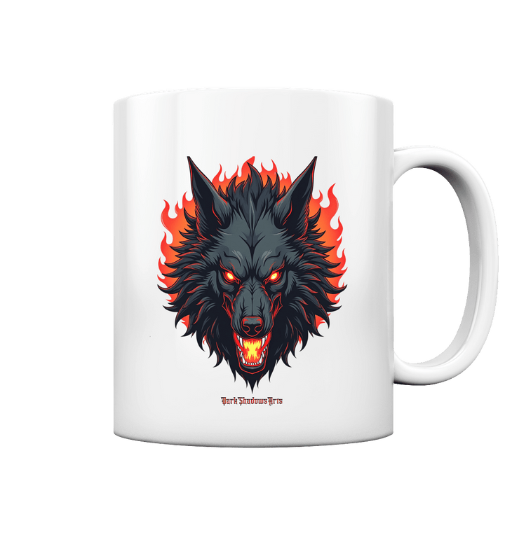 Inferno Howl - The Fiery Wolf - Tasse glossy | Trinkgefäße | Dark Shadows Arts
