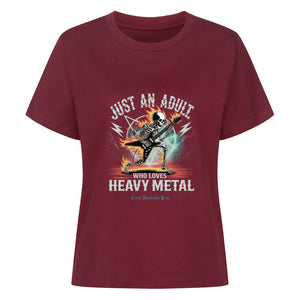 Just an Adult Who Loves Heavy Metal - Premium Organic Shirt Women | T-Shirt | Dark Shadows Arts