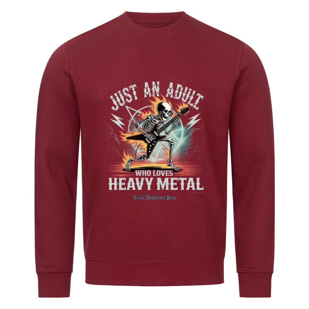 Just an Adult Who Loves Heavy Metal - Premium Organic Sweatshirt | Sweatshirt | Dark Shadows Arts