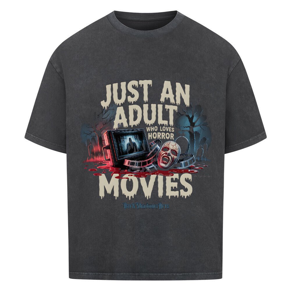 Just an Adult Who Loves Horror Movies Oversized Shirt - VACANCY Oversized Shirt | T-Shirt | Dark Shadows Arts