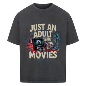 Just an Adult Who Loves Horror Movies Oversized Shirt - VACANCY Oversized Shirt | T-Shirt | Dark Shadows Arts
