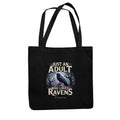 Just an Adult Who Loves Ravens - Jutebeutel | Bag | Dark Shadows Arts