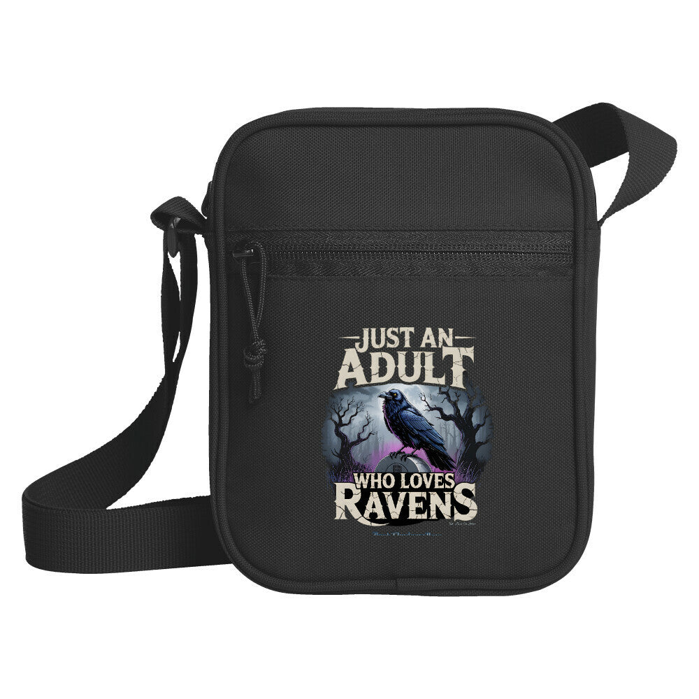 Just an Adult Who Loves Ravens - Umhängetasche | SportTShirt | Dark Shadows Arts