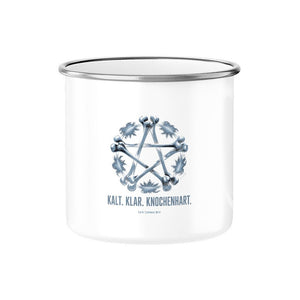 Kalt. Klar. Knochenhart. - Emaille Tasse | Mug | Dark Shadows Arts