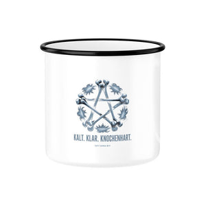 Kalt. Klar. Knochenhart. - Emaille Tasse | Mug | Dark Shadows Arts