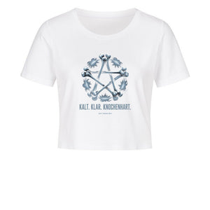 Kalt. Klar. Knochenhart. - Ladies Cropped Tee | T-Shirt | Dark Shadows Arts