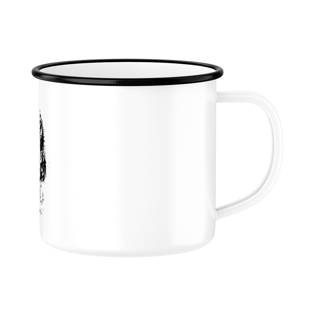 Kleine Vampirin mit Frechmut - Emaille Tasse | Mug | Dark Shadows Arts