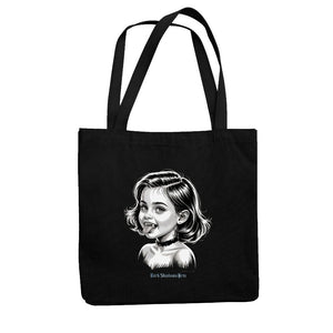 Kleine Vampirin mit Frechmut - Jutebeutel | Bag | Dark Shadows Arts