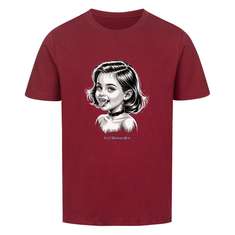 Kleine Vampirin mit Frechmut - Premium Organic Shirt Kids | T-Shirt | Dark Shadows Arts