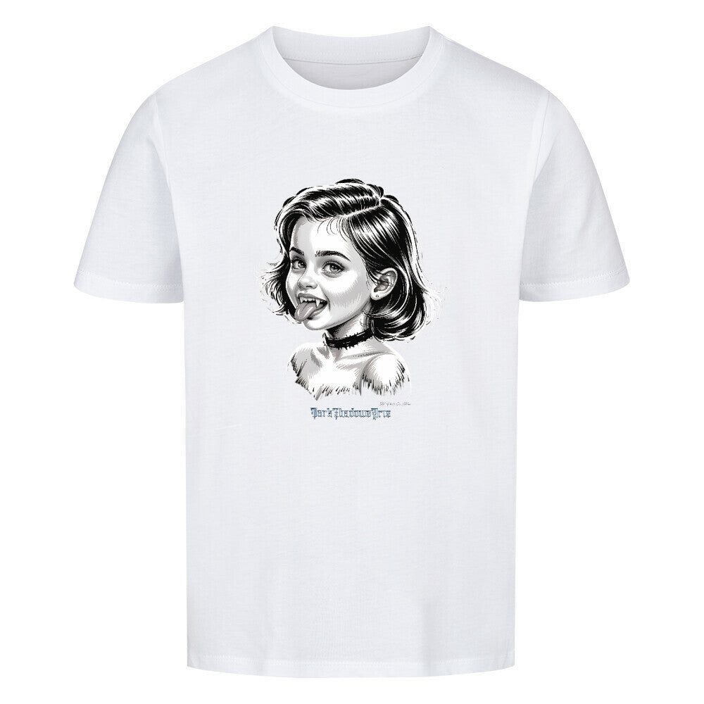 Kleine Vampirin mit Frechmut - Premium Organic Shirt Kids | T-Shirt | Dark Shadows Arts