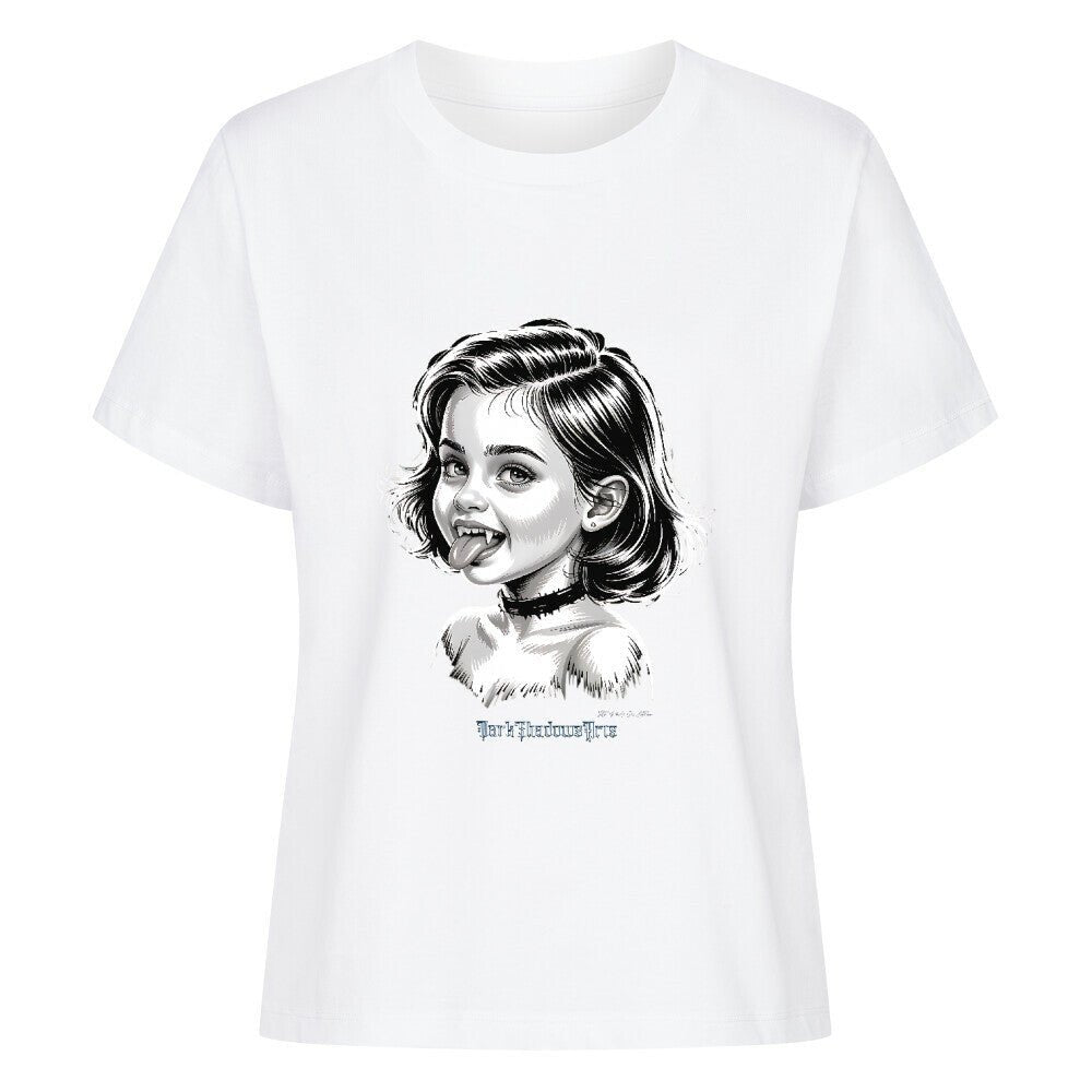 Kleine Vampirin mit Frechmut - Premium Organic Shirt Women | T-Shirt | Dark Shadows Arts